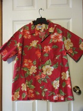 Vintage Aloha Line Made in Hawaii Cotton Front Button Men's Size Large