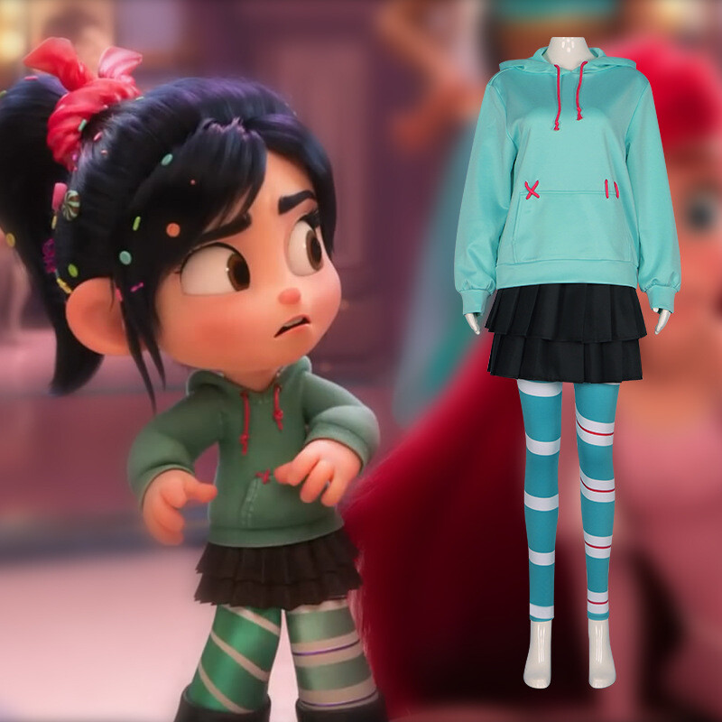 No Sew Vanellope Von Schweetz Costume From Wreck It Ralph Girls