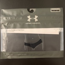 NEW Under Armour Women's UA Pure Stretch Thong 3-Pack Underwear Black XS