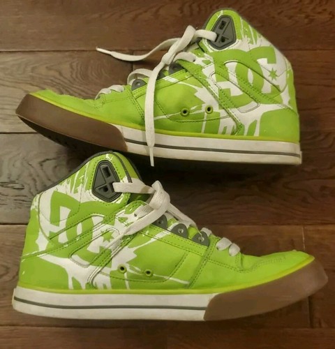 SELTENE VINTAGE DC SCHUHE grün Ken Block Leder Hi SE #43 Schuhe Herren Größe US10 - Bild 2 von 10