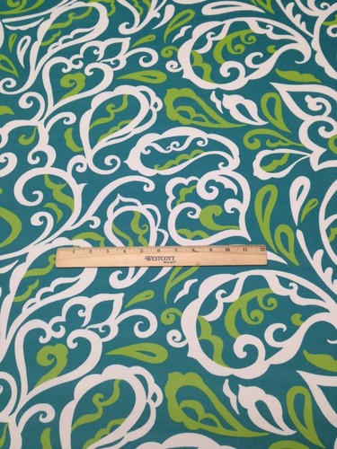 RICHLOOM ALBANY PFAU BLAU ABSTRAKT OUTDOOR DRINNEN STOFF YARD 54" W - Bild 3 von 5