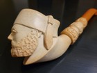 Vintage Meerschaum Turkish Bakelite Stem Tobacco Pipe, 9" — photo 4