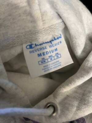 Holy Cross Champion REVERSE WEAVE Gray Hoodie Sweatshirt M Simple