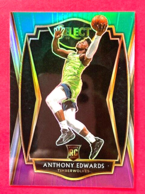 Anthony Edwards 2020-21 Select Green White Purple Prizm Premier #169 Rookie RC