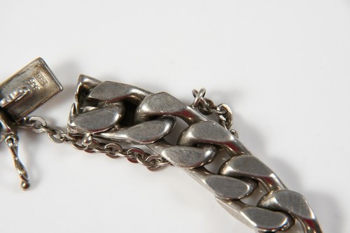 Silver 835 curb bracelet 19 cm 45.1 gr. - Picture 6 of 9