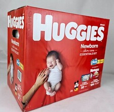Huggies Little Snugglers Baby Diapers, Size Newborn, 124 Count