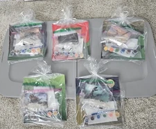 5 Birthday Party Activities Kits Paint Your PullBack Dinosaur Car+Sticker By No