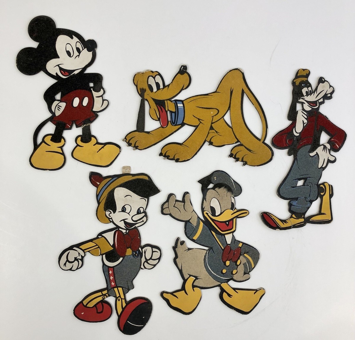 Walt Disney Productions 1985 壁掛け 1950's Walt Disney Productions Flocked Wall Art Mickey Donald