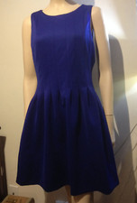 Vince Camuto Dress Cobalt Blue Sleeveless Fit and Flare Cocktail Dress Size 12