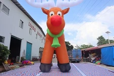 26FT Inflatable Christmas Reindeer Xmas Holiday Decoration W/Fan in Stock