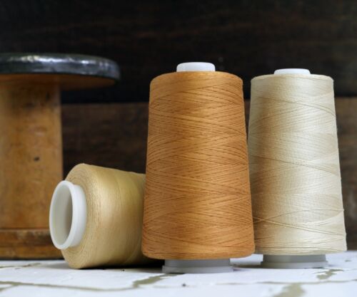 XL SPOOLS HEAVY DUTY COTTON THREAD QUILTING SERGER SEWING 40/3 17 COLORS 2500M - Picture 1 of 22