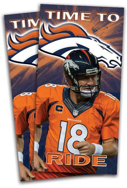 Denver Broncos Cornhole Bag Toss Wrap Set