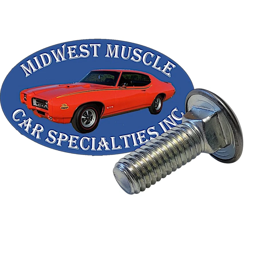 Pernos de parachoques delanteros traseros de cabeza redonda con tapa de acero inoxidable 7/16-14x1-1/4 para Chrysler A Foto 3 de 4