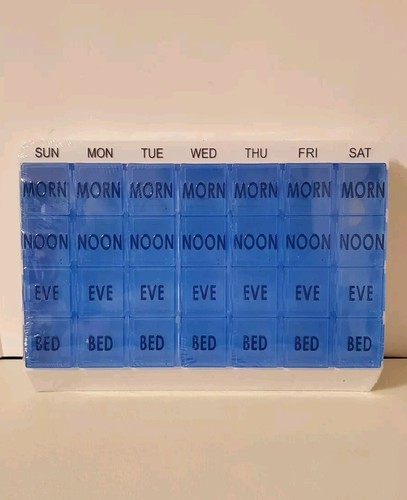 Apex Medi Tray Pill Organizer 7 Day planner 4 Dose (28 Compartment)
