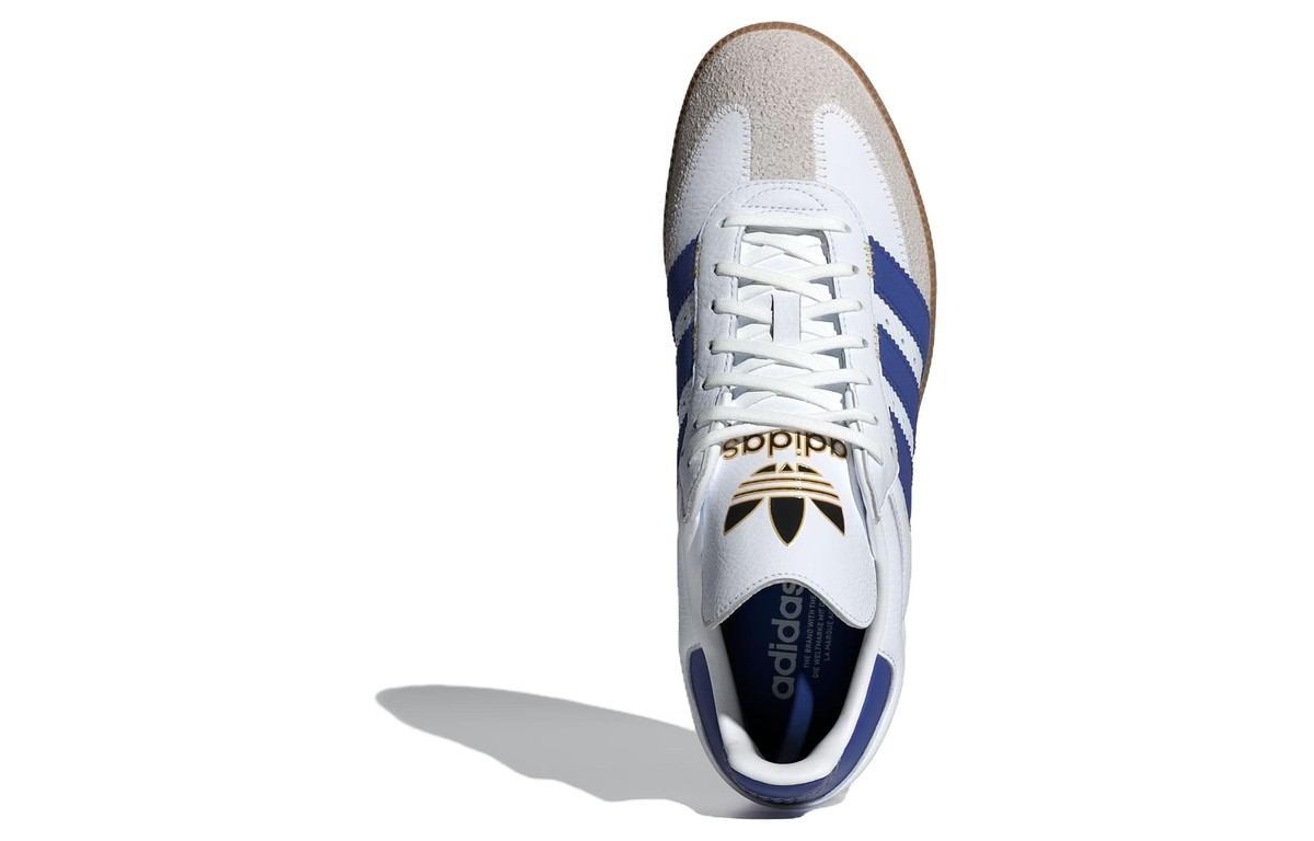 adidas Samba OG Oversized Logo - White Semi Lucid Blue