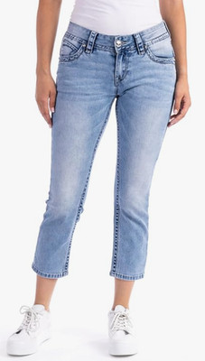 BLUE MONKEY JEANS B- WARE BLAUTÖNE 7/8 LÄNGE WIDE LEG DESTROYED LOOK
