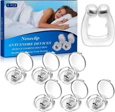 Anti Snoring Devices, Silicone Magnetic Anti Snoring Nose Clip, 6PCS Snore Stopp