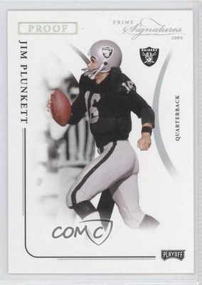 2004 Prime Signatures Silver Proof 3/25 Jim Plunkett #74 0e1