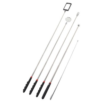 5x Magnetic Pickup Tool Set 10lb 8lb 1.5lb Pick Up Rod 360° Telescopic Mirro SET