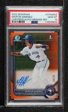 2022 Bowman Orange Refractor 4/25 Martin Gimenez PSA 10 GEM MT Auto 12wz