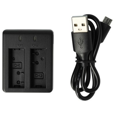 Akku Ladegerät für Apeman A100 A60 1080p HD A60 4,2V Dual Micro-USB