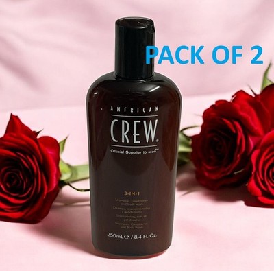 American Crew 3-IN-1 Shampoo, Conditioner & Body Wash 8.4 Oz (Pack of 2) RARE