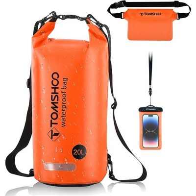 TOMSHOO  Dry Bag Set 10L/20L mit Wasserfester Handy- & Gartentasche, Verstell...
