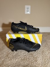 Nike Mercurial Vapor 12 Elite Black Gold Sz 8.5