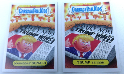 2017 Garbage Pail Kids Doomsday Donald 3A & Trump Terror 3B GPK - DONALD TRUMP