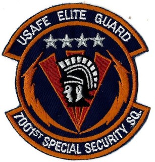 USAF 7001st SPECIAL SECURITY SQUADRON US AIR FORCES IN EUROPE ELI MILITARY PATCH
