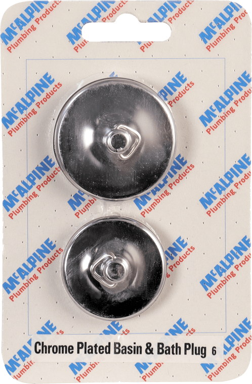 McAlpine CARD-6 Chrome Plated Basin & Bath Plugs - CP1 + CP2 + P-CPTOGGLE