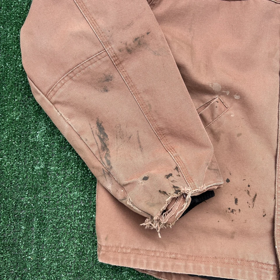 De Colección Timberland Pro Series Chaqueta Abrigo Para Hombres XL Marrón Lona Cuadrado Carhartt Detroit Foto 4 de 4