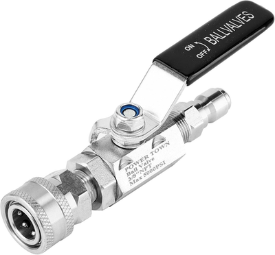 #ad Ball Valve Pressure Washer 3 8 Inch Quick Connect 5000 PSI Shut Off Valve for $35.59