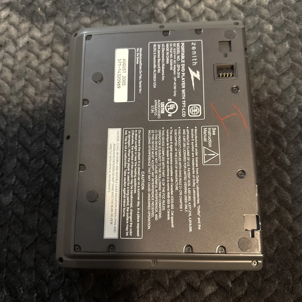 Reproductor de DVD portátil Polaroid (7")*SIN PROBAR/(SIN CONTROL REMOTO/SIN CARGADOR Foto 4 de 4