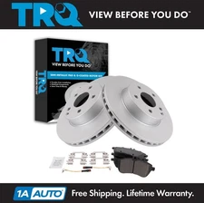 TRQ Brake Pad & Rotor Kit Semi-Metallic Fits Mercedes-Benz