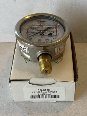 #ad #ad Green line PG 6000 6000 PSI 2 1 2#x27;#x27; Diameter Bottom Mount Pressure Gauge $30.00