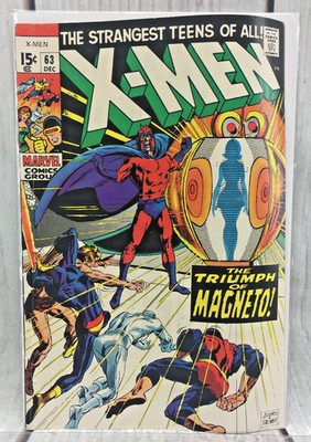 X-Men #63 (1969) Magneto Returns! Neal Adams Art Marvel Comics Silver Age