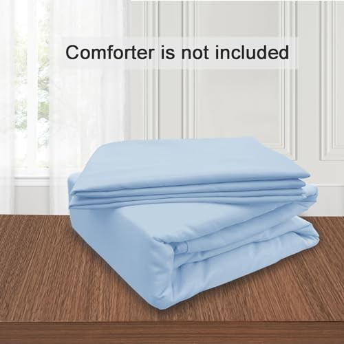  Duvet Cover Size – Duvet Cover Set - Soft and Breathable Queen Light Blue