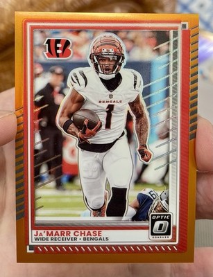 Ja'Marr Chase 2024 Panini Donruss Optic Prizm Orange Color Match  /299 Bengals