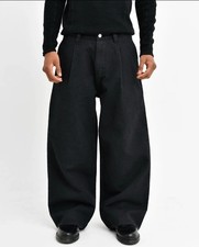 MENES Okayama Pleated Wide-Leg Pants - Black