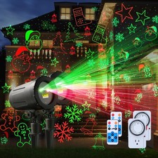 2-Pack Christmas Projector Lights Outdoor Laser Projection with Remote Bonu...