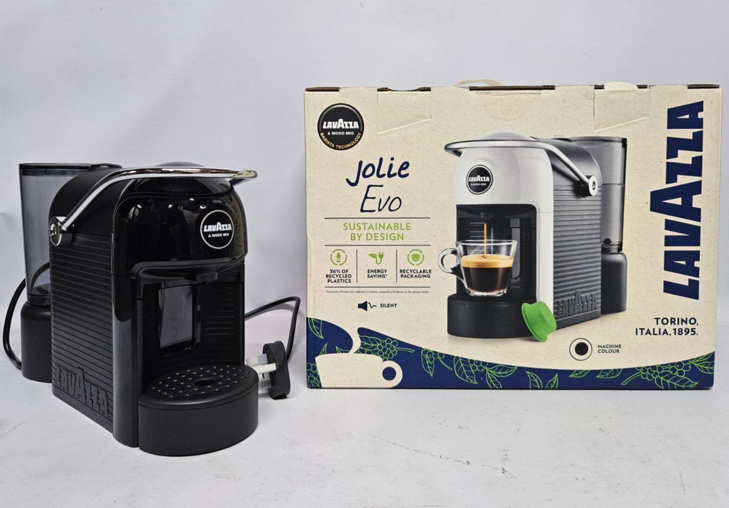 Lavazza Jolie Evo Pod Coffee Machine, Black, A Modo Mio, Espresso [LM860] BOXED