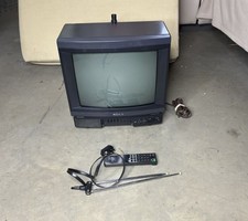 Vintage 13" Sony Trinitron KV-13TR20 Color CRT Gaming TV 1989 Tested Works