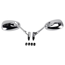 Pair Chrome Rearview Mirrors For Honda Vtx1300s 2003-2007 Vtx1800c 2002-2006
