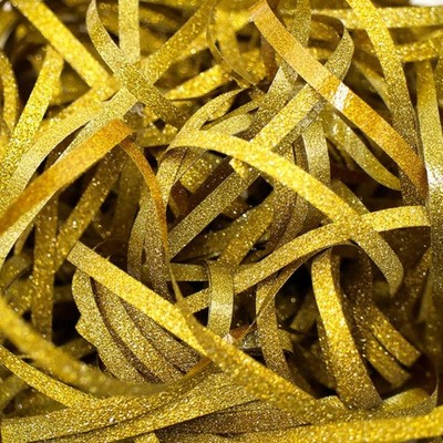 Gold Easter Grass Bulk Glitter Filler Paper Shreds for Easter Basket Gift Pac...