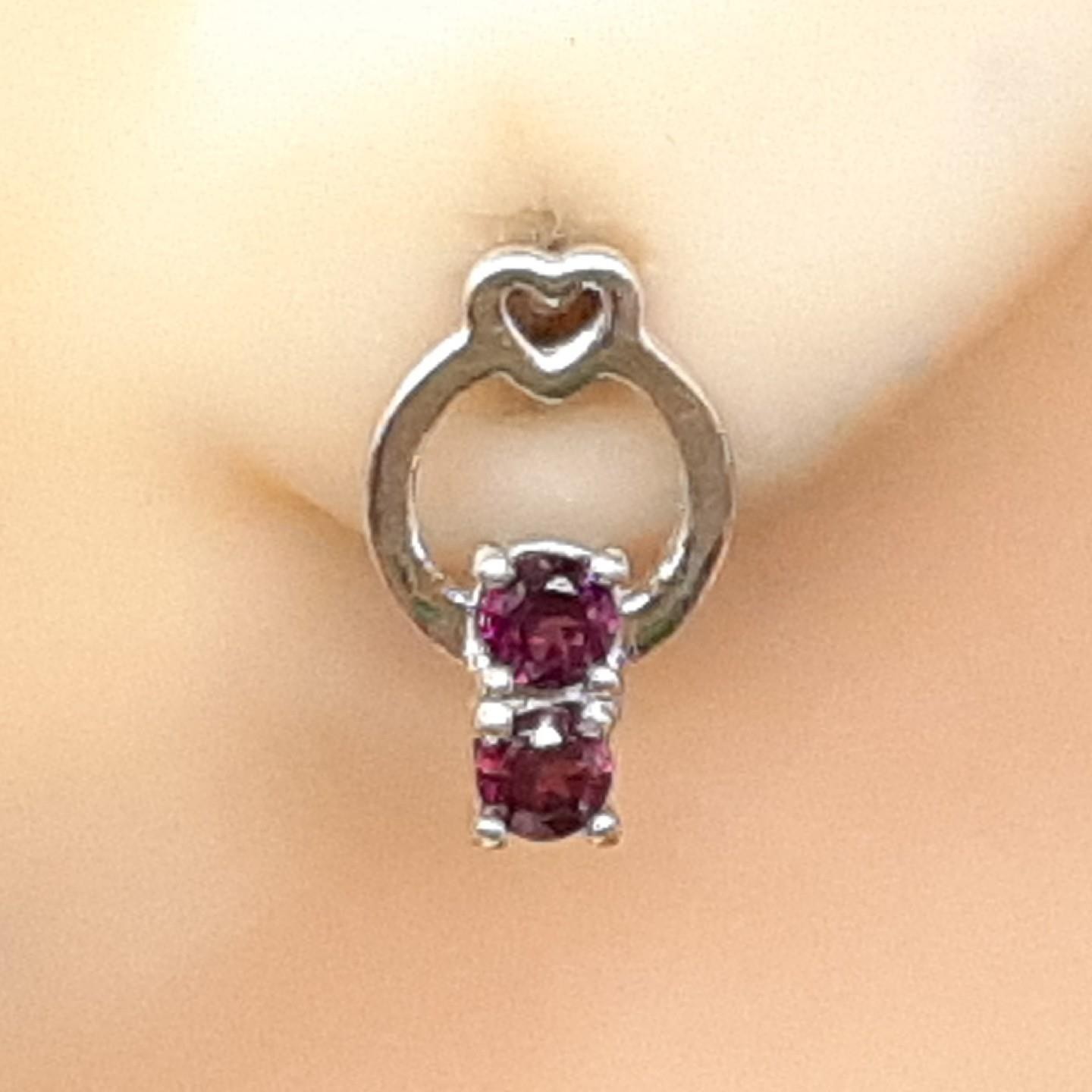 World Class .30ctw Rhodolite Garnet 925 Sterling Silver Stud Earrings