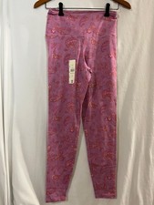 New No Boundaries Cotton Ankle Leggings Paisley Violet Women U pick size S,M