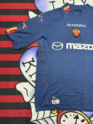 Diadora Soccer AS Roma Italy Jersey 2003/2004 Away Shirt Mazda