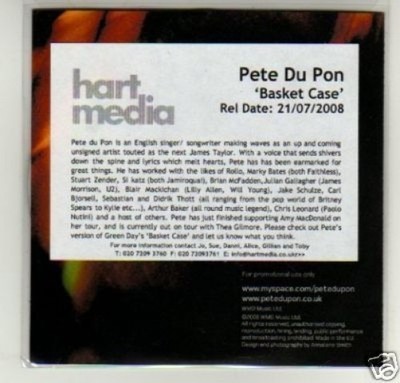 (D331) Pete Du Pon, Basket Case - DJ CD