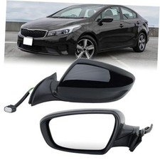 Left Driver Side Mirror Compatible with 2017 2018 Kia Forte Left L-5 Pins black